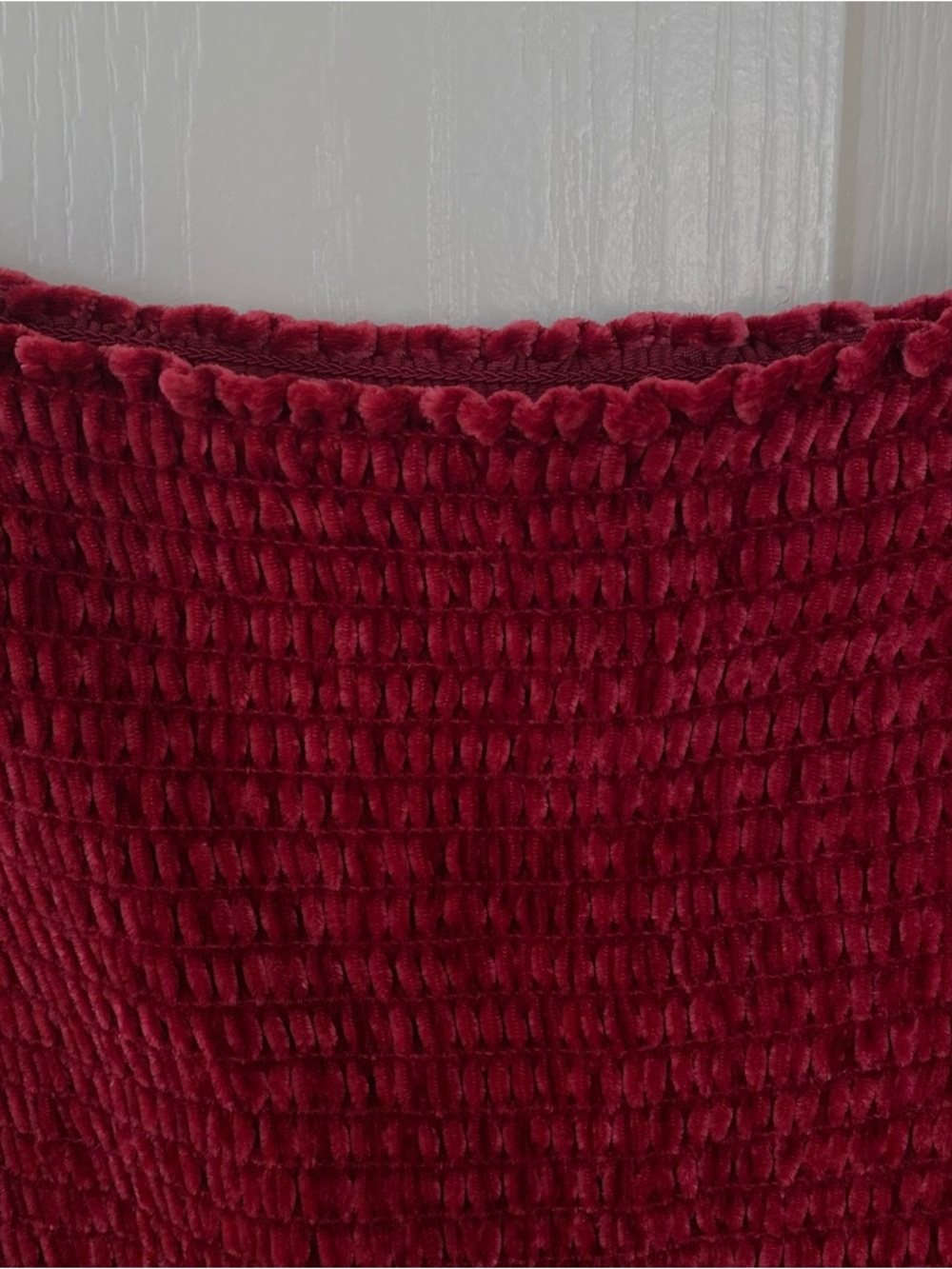 $278 Reformation Albi Burgundy Velvet Velour Silk Puff Sleeves Mini Dress Size M - Picture 9 of 14